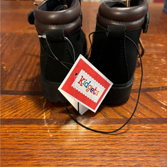 Kidgets Toddler Boys Hiker Work Boot Black - Picture 3 of 5